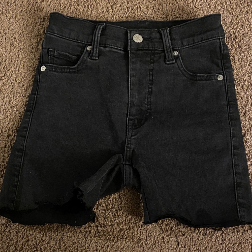 Lucky Brand Black Denim Cutoff Shorts